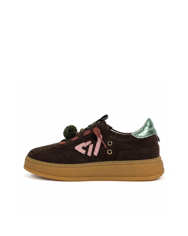 Sneakers crosta dark brown - Piedi Folli