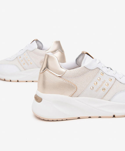 Sneakers Donna in Pelle, Tela e Materiale Tecnico - Piedi Folli