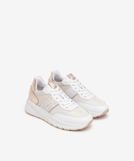 Sneakers Donna in Pelle, Tela e Materiale Tecnico - Piedi Folli