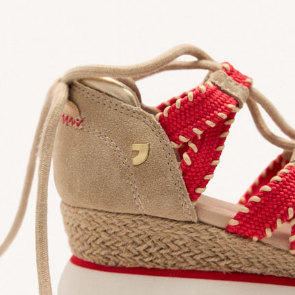 SNEAKERS PELLE CON ZEPPA E RAFIA GRISWOLD - Piedi Folli