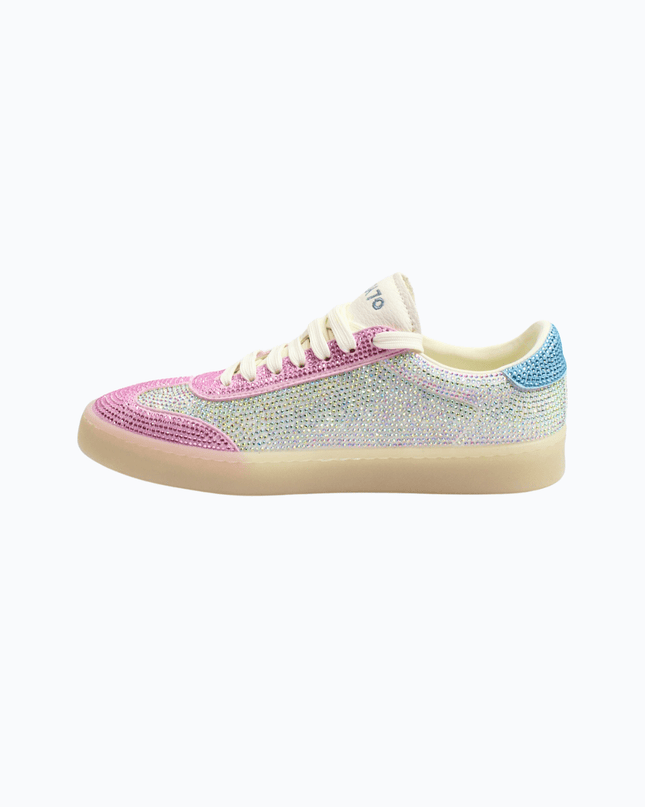 Sneakers shiny 45 white pink - Piedi Folli