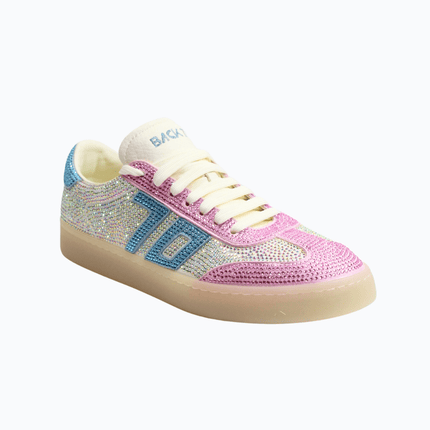 Sneakers shiny 45 white pink - Piedi Folli