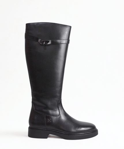 Stivale in pelle nero - Piedi Folli