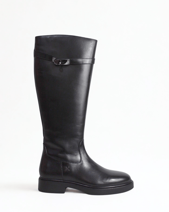 Stivale in pelle nero - Piedi Folli