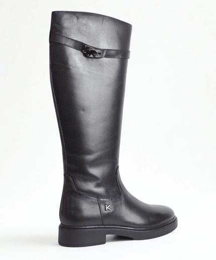 Stivale in pelle nero - Piedi Folli