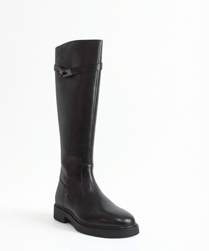 Stivale in pelle nero - Piedi Folli