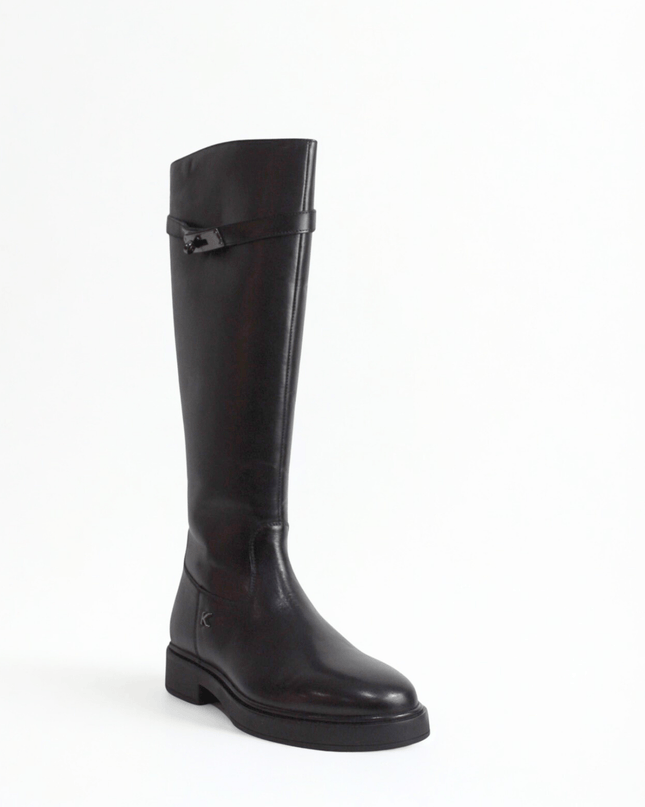 Stivale in pelle nero - Piedi Folli