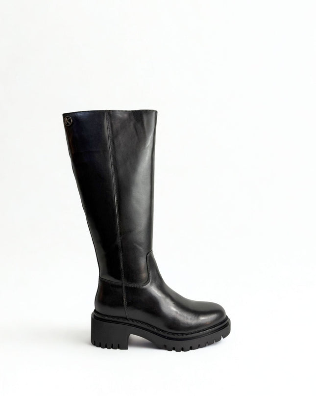 Stivale in pelle nero - Piedi Folli