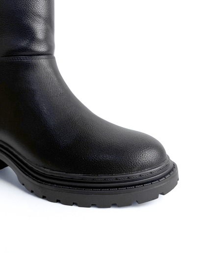 Stivale in pelle nero - Piedi Folli