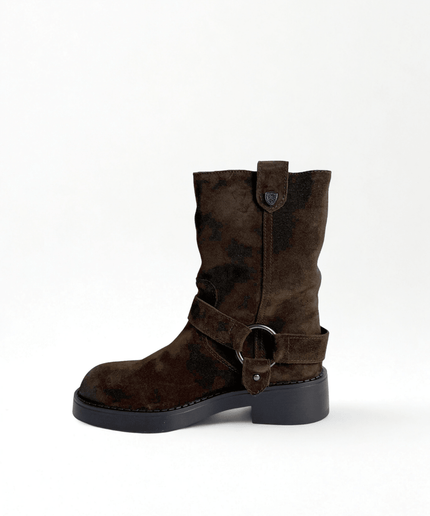 Stivale scamosciato marrone - Piedi Folli
