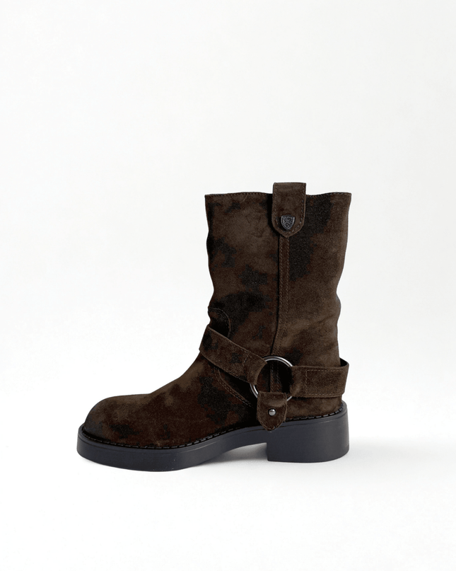 Stivale scamosciato marrone - Piedi Folli