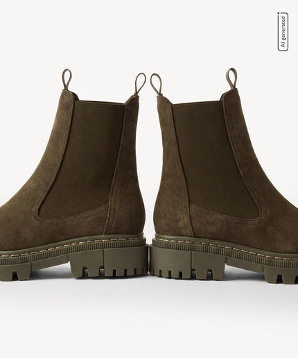 Stivaletti Chelsea verde - Piedi Folli