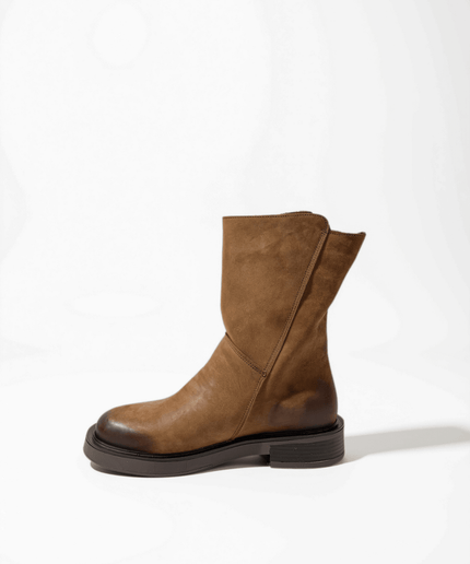 Stivaletti in pelle taupe - Piedi Folli