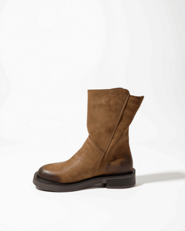 Stivaletti in pelle taupe - Piedi Folli
