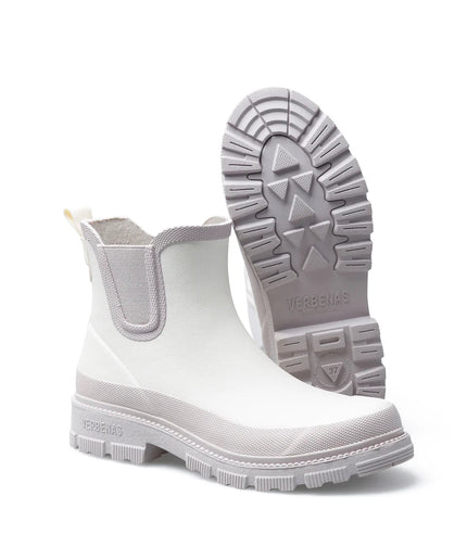 Stivaletto da pioggia Lua Mate Combi Off White Greige - Piedi Folli