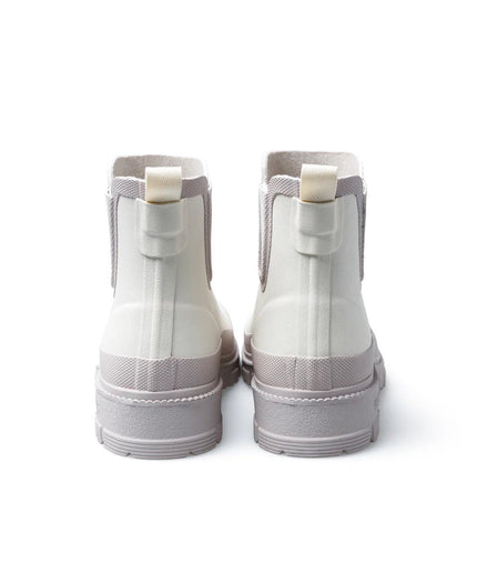 Stivaletto da pioggia Lua Mate Combi Off White Greige - Piedi Folli