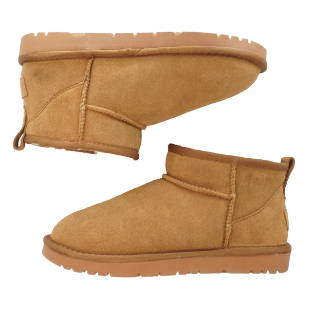 Stivaletto donna Zaira low color Camel in pelle scamosciata - Piedi Folli