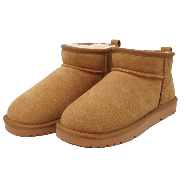 Stivaletto donna Zaira low color Camel in pelle scamosciata - Piedi Folli