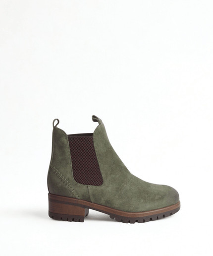 Stivaletto in pelle kaki - Piedi Folli