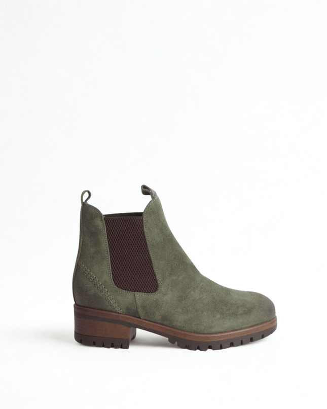 Stivaletto in pelle kaki - Piedi Folli