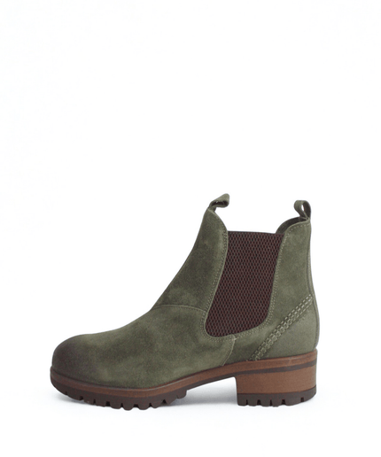 Stivaletto in pelle kaki - Piedi Folli