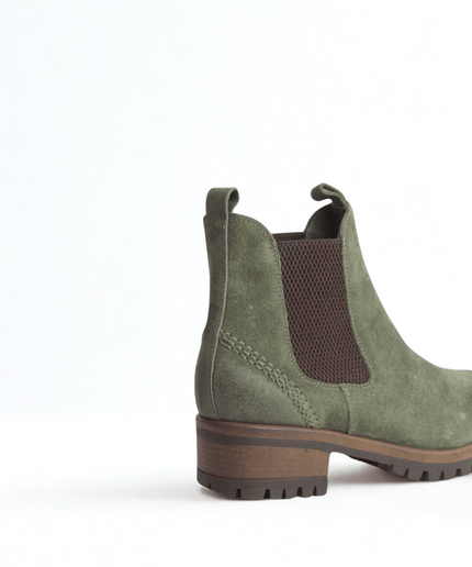 Stivaletto in pelle kaki - Piedi Folli