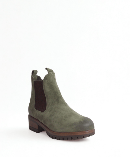 Stivaletto in pelle kaki - Piedi Folli
