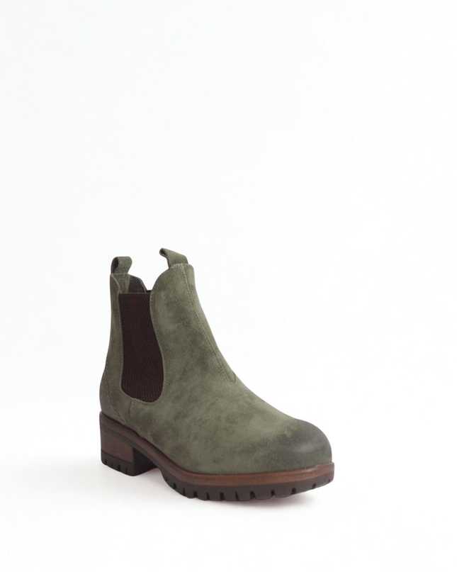 Stivaletto in pelle kaki - Piedi Folli