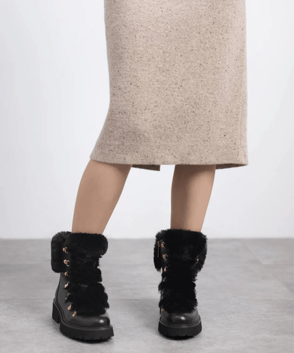 Stivaletto in pelle nero - Piedi Folli