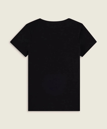 T-shirt con scritta Glamour in glitter - Piedi Folli