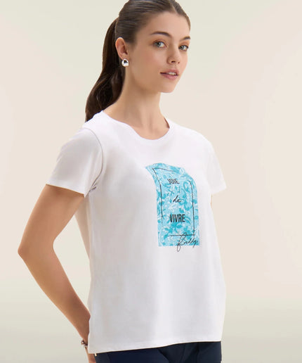 T-shirt con stampa colorata floreale - Piedi Folli