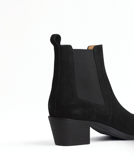 Texano in pelle nero - Piedi Folli