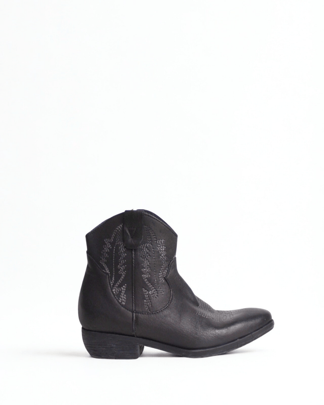 Texano in pelle nero - Piedi Folli