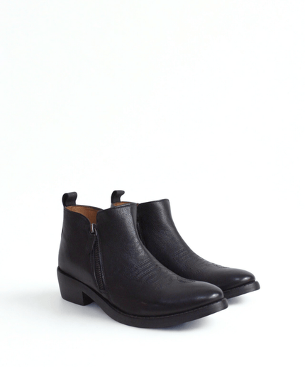 Texano in pelle nero - Piedi Folli