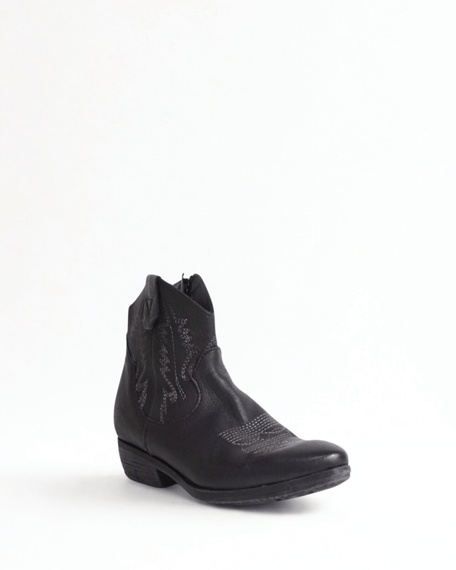 Texano in pelle nero - Piedi Folli