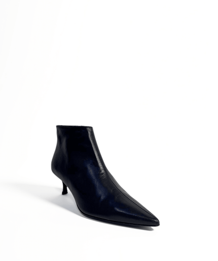 Tronchetto in Pelle nero - Piedi Folli