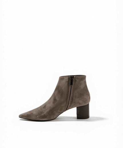 Tronchetto in pelle taupe - Piedi Folli