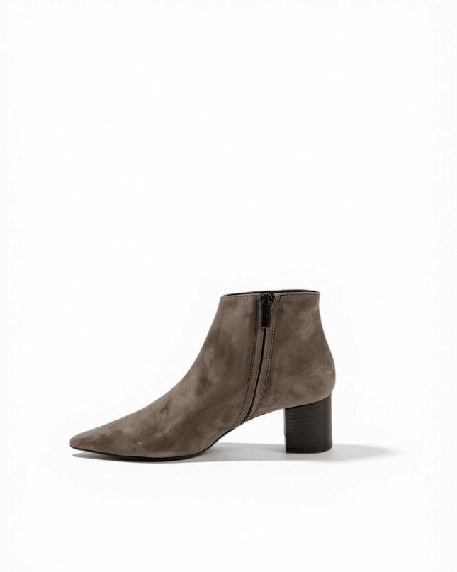 Tronchetto in pelle taupe - Piedi Folli