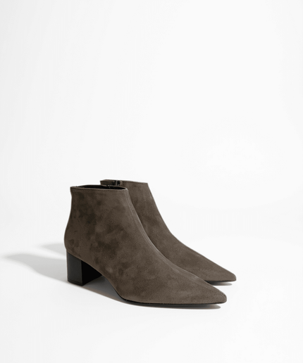 Tronchetto in pelle taupe - Piedi Folli