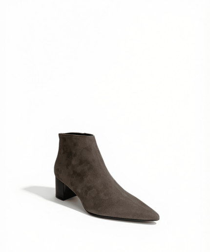 Tronchetto in pelle taupe - Piedi Folli