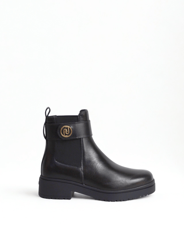 Tronchetto nero con logo oro - Piedi Folli