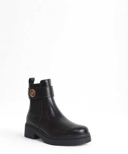 Tronchetto nero con logo oro - Piedi Folli