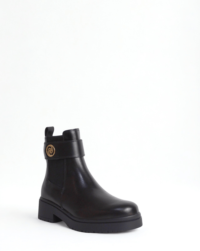 Tronchetto nero con logo oro - Piedi Folli
