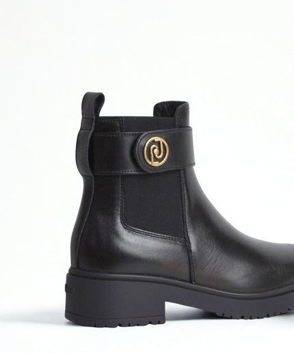 Tronchetto nero con logo oro - Piedi Folli