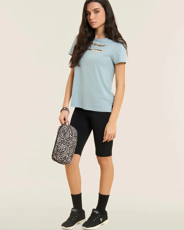 Trousse animalier con laccetto e logo con strass - Piedi Folli